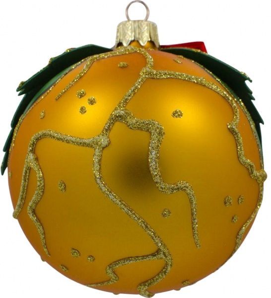 Шар стеклянный Калина d100 К-305-100 золотой