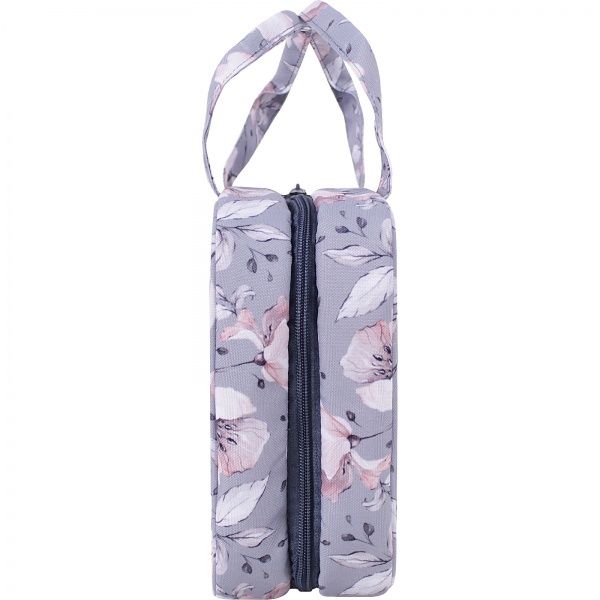 Косметичка Bagland Цветы 4,5 л серый суб.865 (718664) 