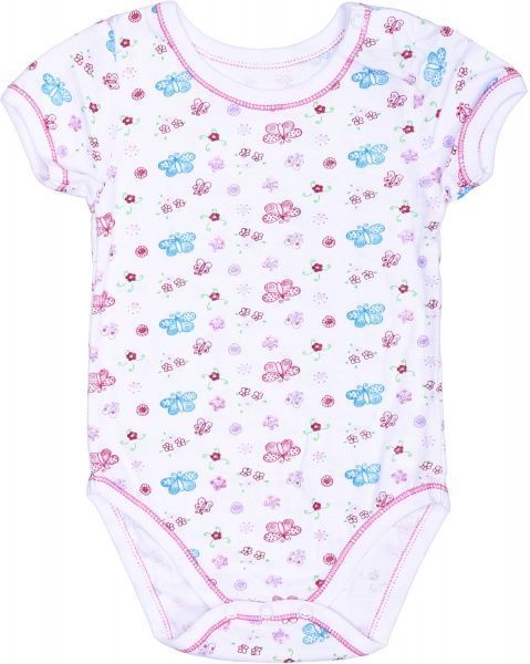 Боди для девочки Фламинго 44 159-127 р.74 белый с рисунком 