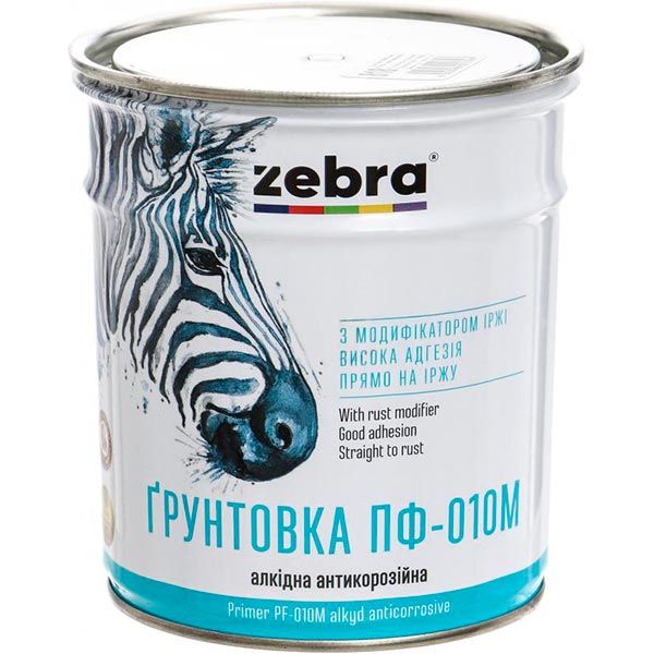 Грунтовка ZEBRA ПФ-010М серия Акварель 818 темно-серый мат 2,8кг