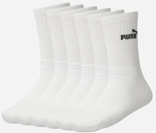 Носки Puma CREW SOCK 6P WHITE 88749601 р.35-38 белый