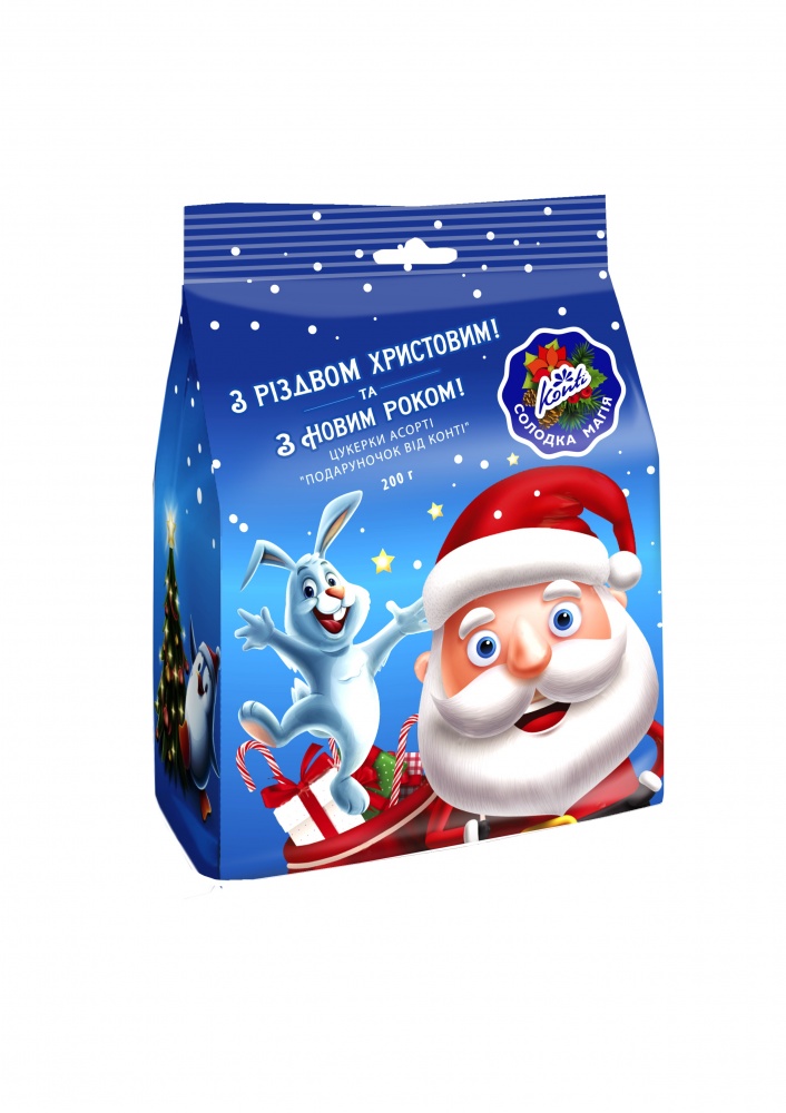 Шоколадні цукерки Konti асорті «Подаруночок від КОНТІ» 200 г