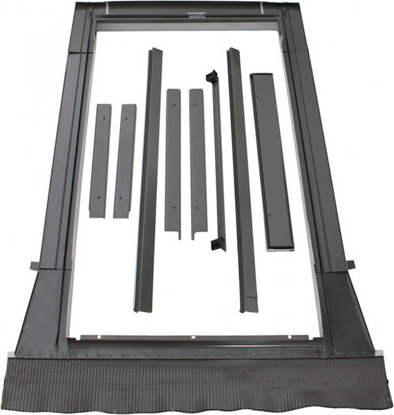 Окно мансардное с окладом, шторкой и XIT-L2 Optilight ProfiDecor 78x118