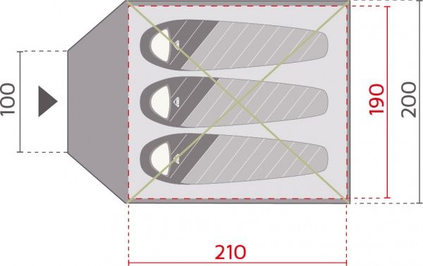 Палатка McKinley Vega 20.3 SW 289486-900634