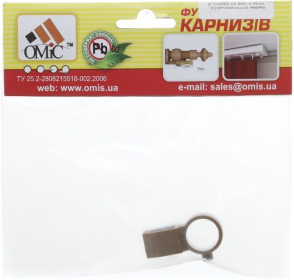 Держатель ОМиС для U-шины наборной d16 мм дуб золотой