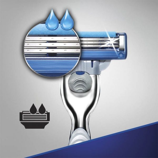 Подарочный набор для мужчин Gillette бритва Mach3 Turbo + гель для бритья + крепление