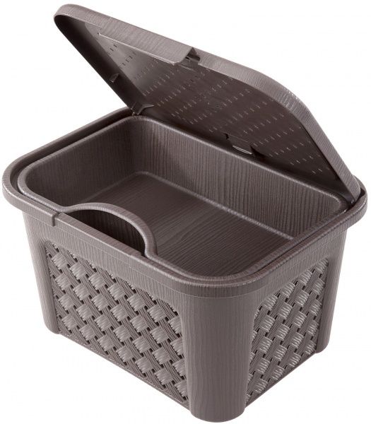 Кошик пластиковий Tontarelli 6040 TT для дрібниць венге 172x276x218 мм