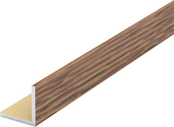 Уголок алюминиевый АЛЮПРО 15x15x1,5 мм 2710 мм дуб канадский