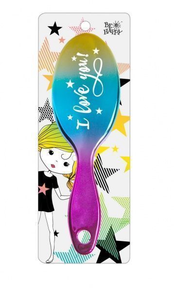 Щітка для волосся Be Happy сувенірна Super Star 012-I love you!