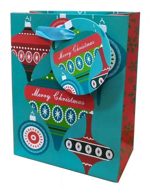 Пакет паперовий різдвяний 14,5х11,5х6 см Преміум Happycom International