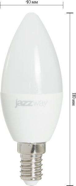 Лампа светодиодная Jazzway PLED- ECO-C37 5 Вт C37 мягкая белая E14 230 В 3000 К 1036834 