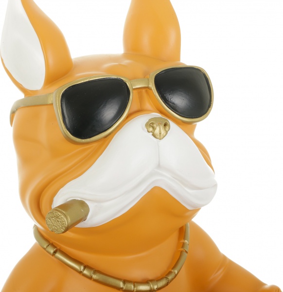 Статуэтка Думай и богатей 22,5х23х30 см оранжевая