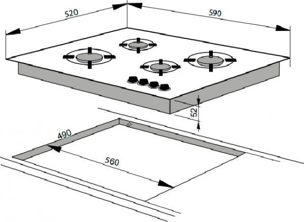Варочная поверхность Hansa BHGI61050