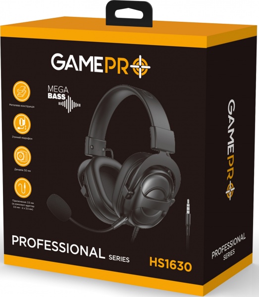 Гарнітура ігрова GamePro black (HS1630) 