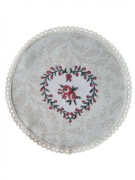 Серветка Прованс Курочки d35 бежевий 