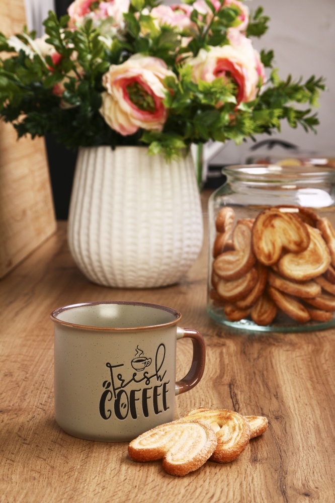 Чашка Bella Vita I Like Coffee 285 мл оливкова