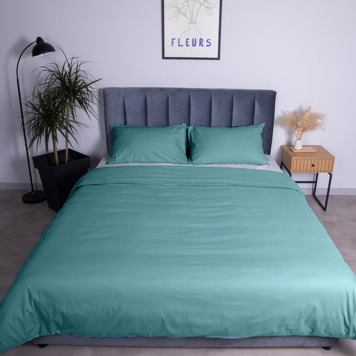 Комплект постільної білизни Mono поплін 2,0 зелений Luna