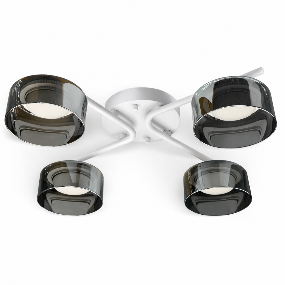 Люстра потолочная LIGHT SET DUSHA MS228 4x12 Вт GX53 белый/дымчатый