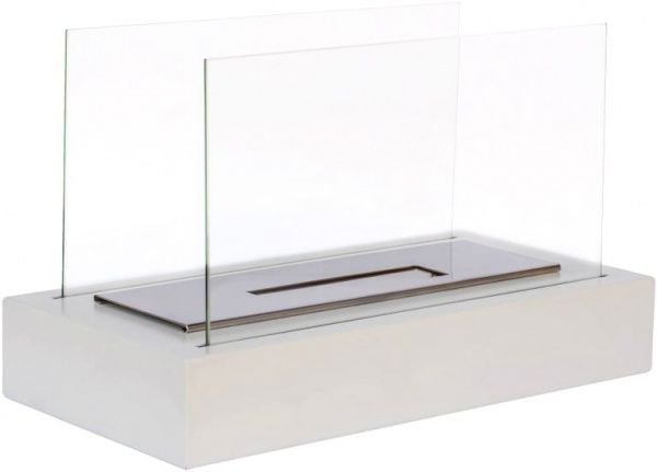 Биокамин FOCO FIRE 220х355х180 мм с стеклом белый