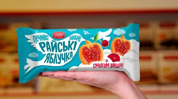 Печиво Деліція Райські яблучка вишня 180 г 
