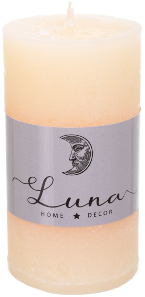 Свічка Рустік циліндр Ivory C5510-7401 Luna