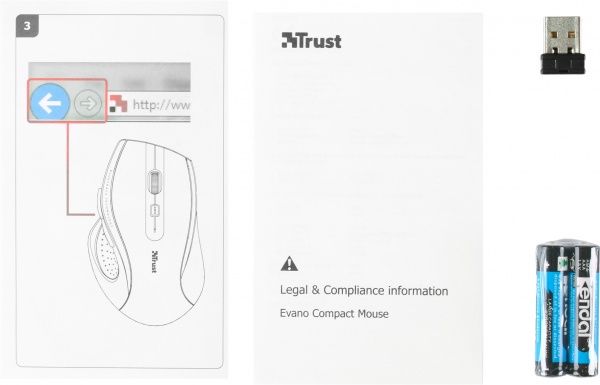 Миша Trust Maxtrack Mini BlueSpot black 