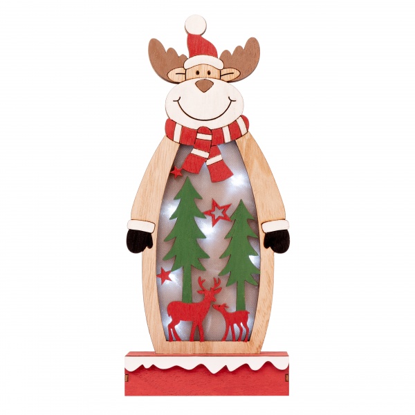 Декоративна новорічна фігура Novogod'ko Олень світлодіодна (LED) 28 см 