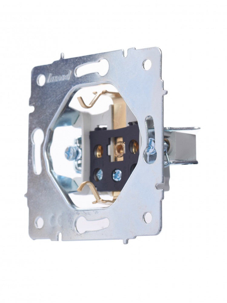 Розетка побутова із заземленням Lezard Vesna IP20 білий 742-0288-122B