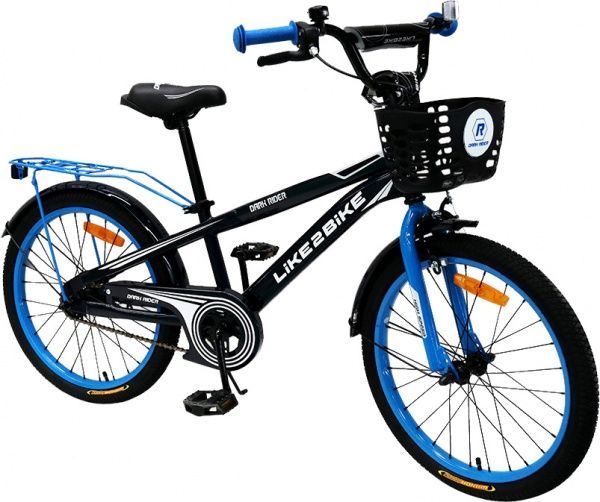 Велосипед детский Like2bike Dark Rider черный с синим 202004