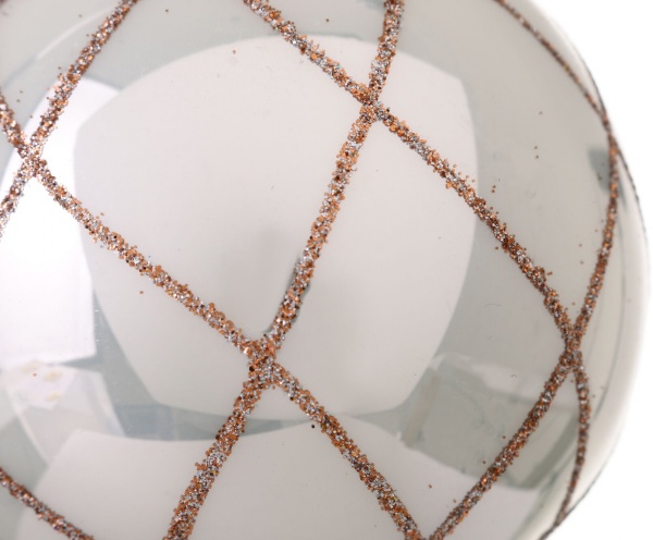 Шар новогодний орнамент d 80 мм в ассортименте .0182