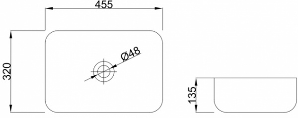 Умивальник Invena Westa CE-24-001 45,5x32x13,5 см