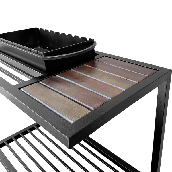 Мангал Metalzavod ЛОФТ ML9-4С на 9 шампурів 4 мм на дровниці С