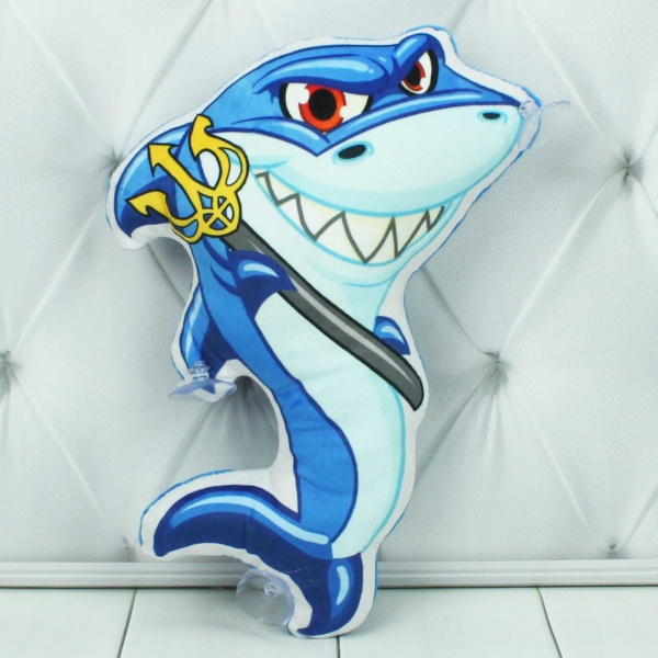 М'яка іграшка Копиця Акула Принт 1 31 см синій 00972-1