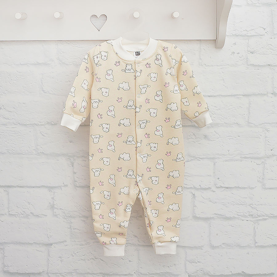 Комбинезон унисекс Blanka Котики р.62-68 бежевый 110902