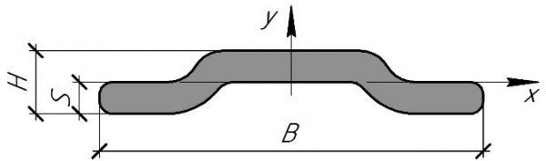 Смуга склопластикова 10x60x5 мм 2 м.п. гнута