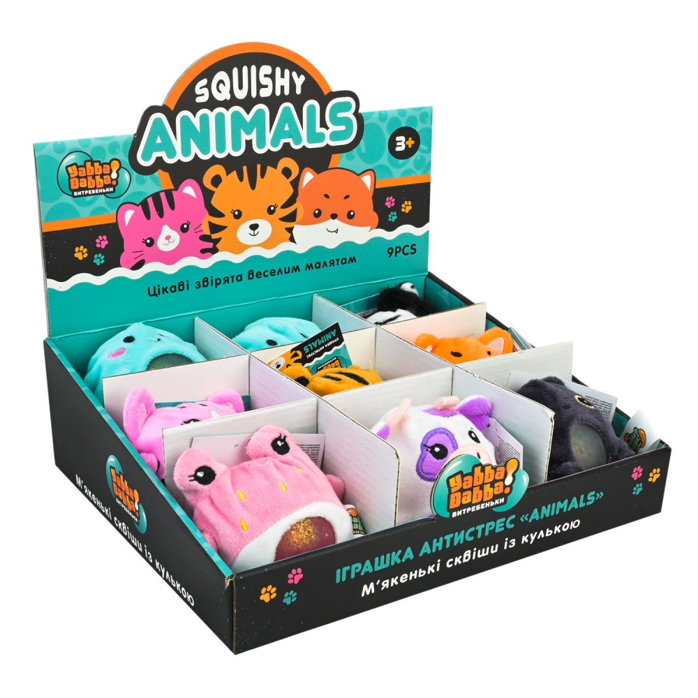 Игрушка-антистресс Yabba Dabba Животные с блестками YD2503