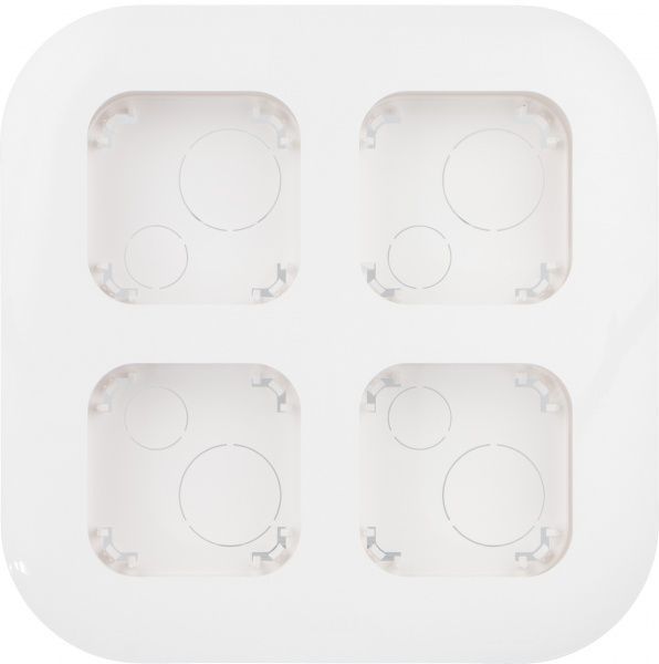 Установочный блок до 4 постов Legrand Quteo горизонтальная белый 782294