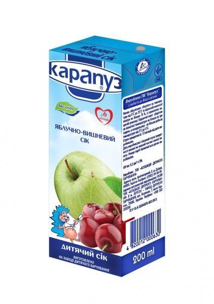 Сік Карапуз Яблучно-вишневий 250 г