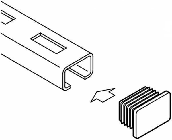 Заглушки для торців профілів 41x41 мм 2 шт