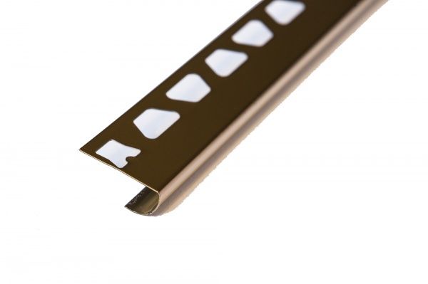 Профиль Eco полукруглый нержавеющая сталь 12 мм 2,7 м медь глянец 