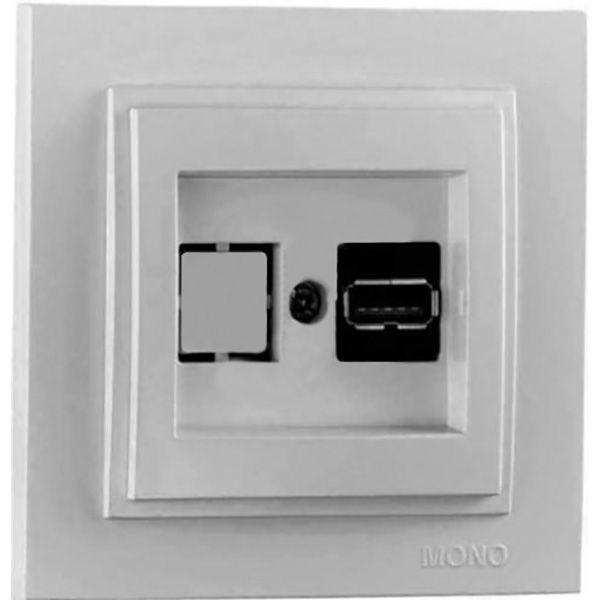 Розетка USB Mono Despina сріблястий 102-212105-144