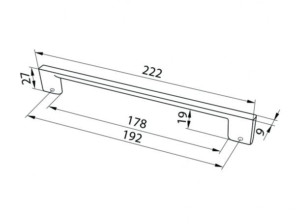 Меблева ручка скоба DC D-705/192 BLKM 192 мм чорний матовий