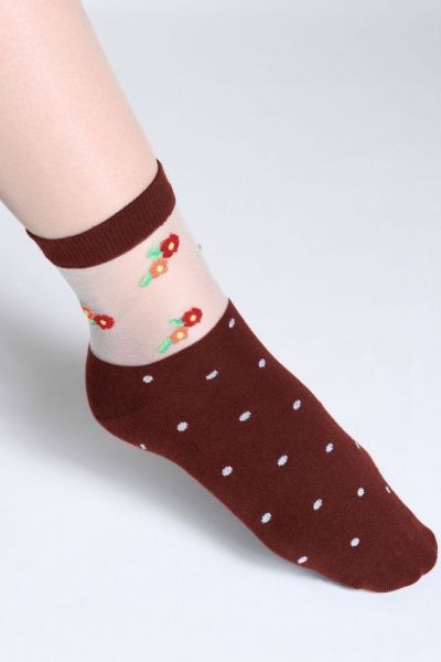 Носки женские Giulia WSM-015 р. 36-38 марсала 