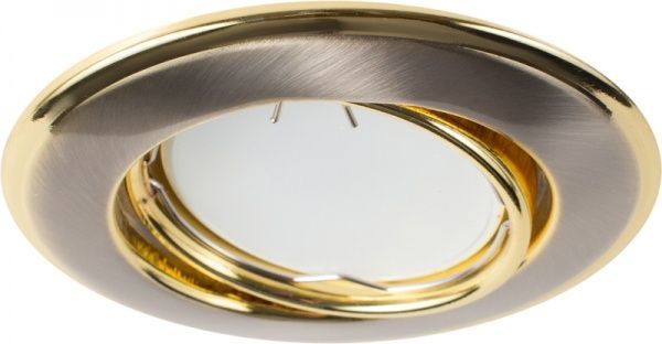 Светильник точечный Светкомплект HS-01M SN+G поворотный 3 шт./уп. 7 Вт GU5.3 сатиновый никель/золото