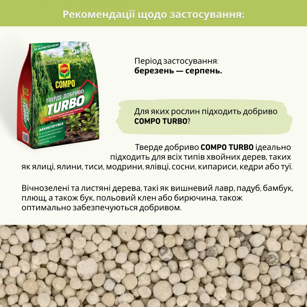 Удобрение Compo TURBO® быстродействующее 4 кг