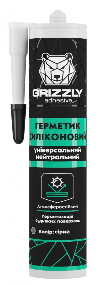 Герметик силіконовий Grizzly універсальний сірий 280 мл