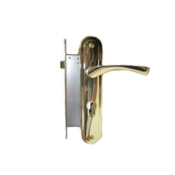 Ручка на планке с механизмом Bruno BR-80 правая полированная латунь