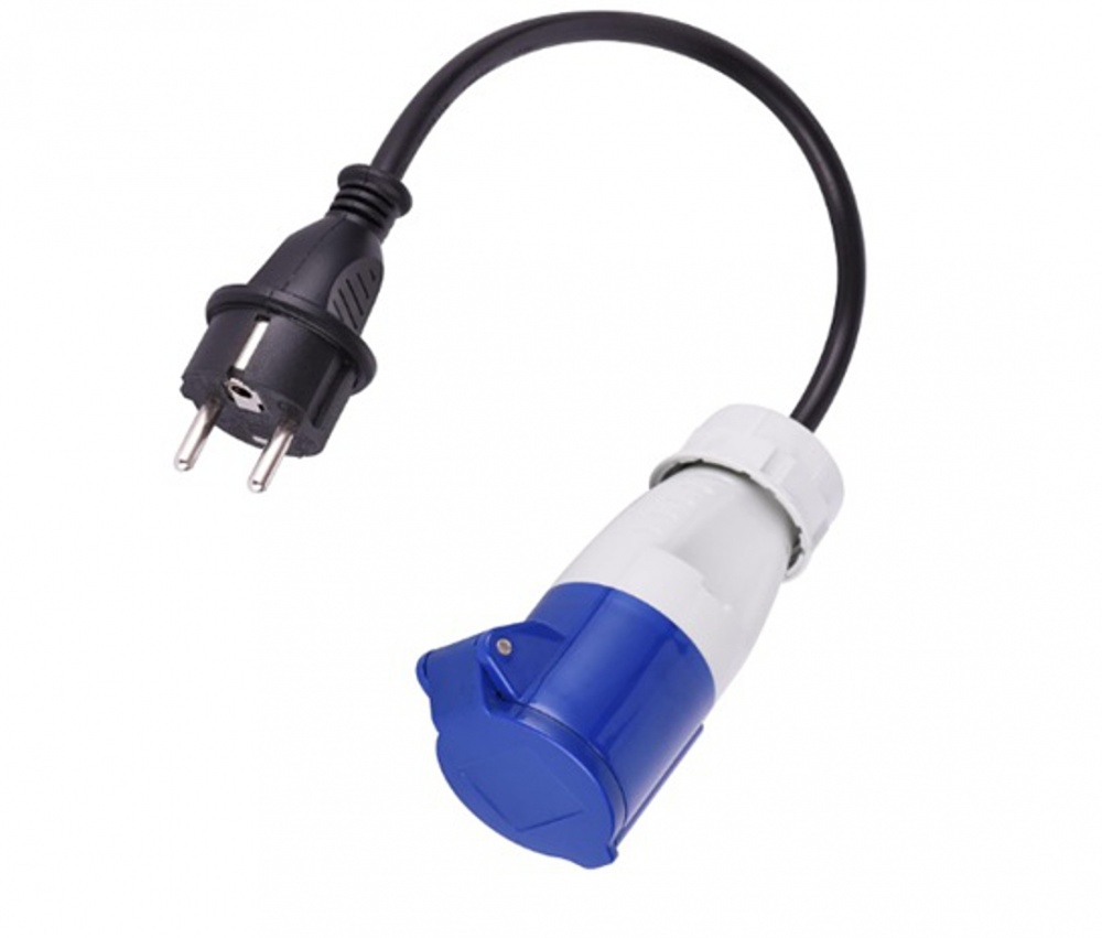 Адаптер-переходник Electraline силовой 16A с заземлением