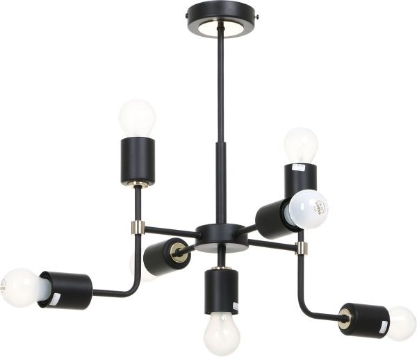 Люстра ALFA Transformers 7x60 Вт E27 черный 24877 