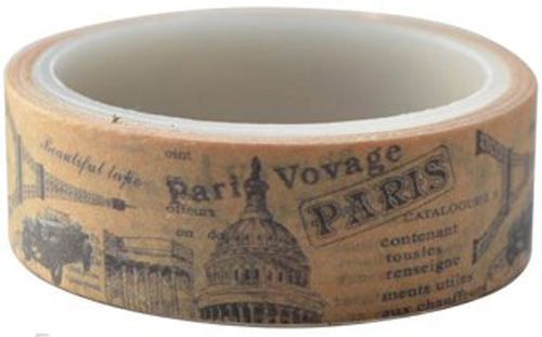 Лента бумажная самоклеющаяся Романтический Париж 1.5см * 5м 740559 